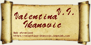 Valentina Ikanović vizit kartica